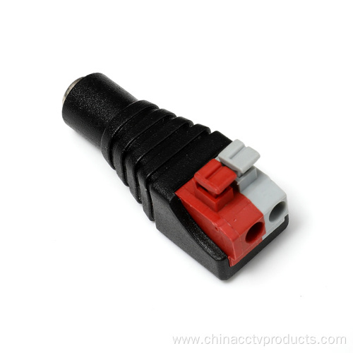 12v Female DC Plug Connector Types with "Press-Fit"